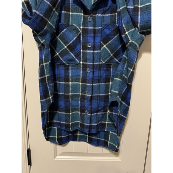 ZARA XS Plaid Print Wool Blend Flannel Overshirt - Picture 2 of 8